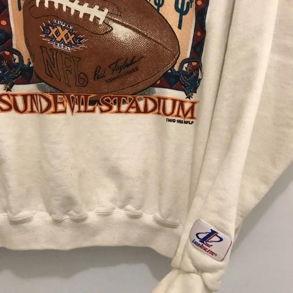 Super Bowl XX Vintage Cream Sweater Size L - Picture 3 of 11